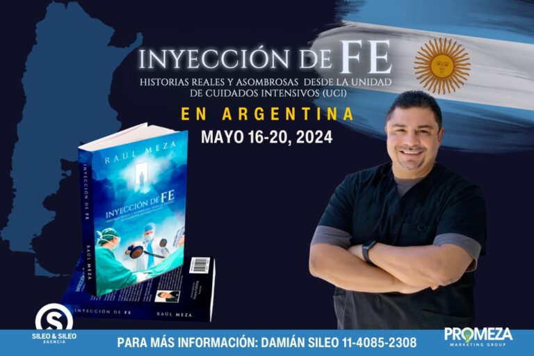 Raúl Meza visitará la Argentina para presentar su libro «Inyección de fe»