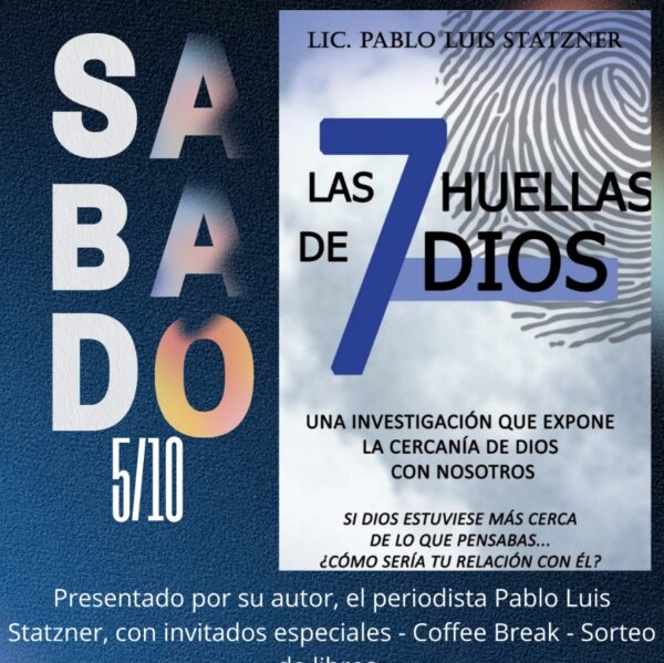 Pablo Statzner presenta su libro «Las 7 Huellas de Dios», en Buenos Aires