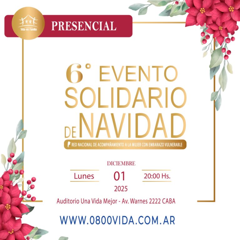 0800VIDA invita a su Evento Solidario de Navidad